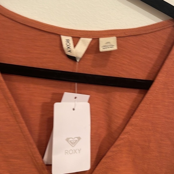 ROXY Orange Cinched Crop Tee - Picture 3 of 5